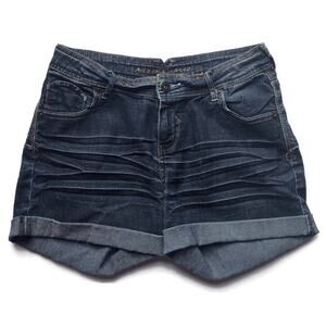 Arizona Jeans Co. Dark Blue Wash Denim Shorts Size Girls 16 Regular